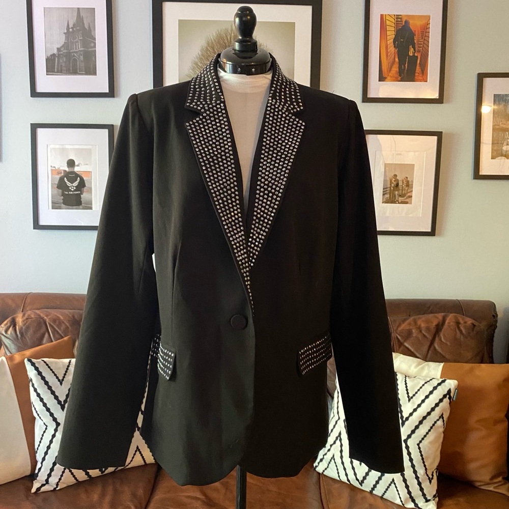 Forever 21 Plus Size Blazer 3X  as Stud Studded